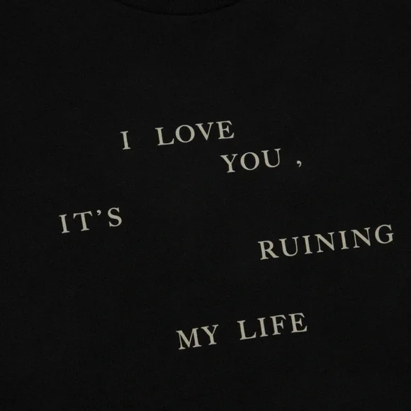 Taylor Swift Cream Black Crop Top Modern Text - Picture 2 of 2